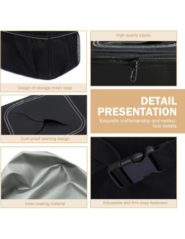 Basurero de Coche Zikefest Negro Plegable a Prueba de Agua