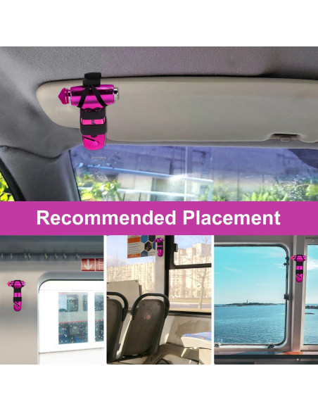 Martillo de Seguridad Dlvkavo para Automóvil 3 en 1 Rosa