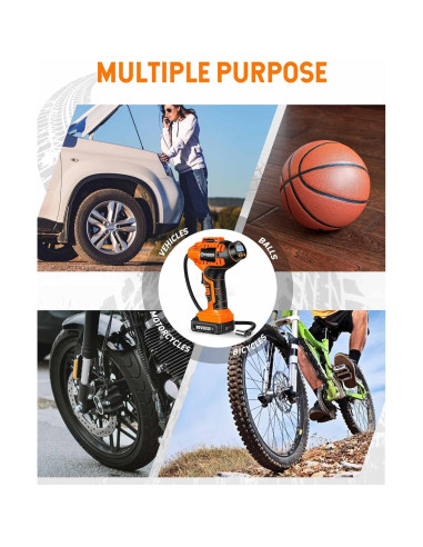 Compresor de Aire Portátil WORKSITE WCAP115D 12V Sin Cable