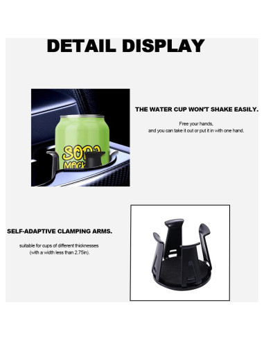 Adaptador Soporte para Tazas de Coche Zpana 2PCS Universal