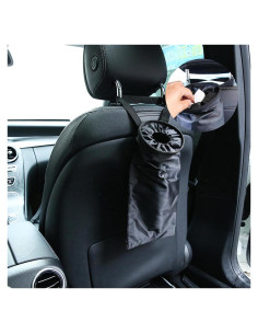 Basurero de Coche Augeny Plegable Negro 2PCS 7.57L