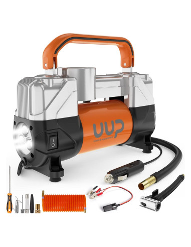 Compresor de Aire UUP 12V Doble Cilindro 150PSI Portátil
