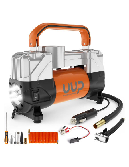 Compresor de Aire UUP 12V Doble Cilindro 150PSI Portátil
