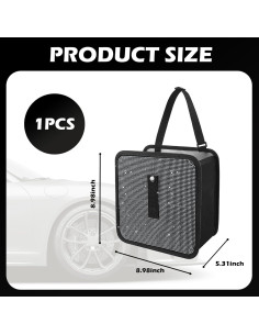 Basurero para Auto YGDMD Plegable Blanco 22.8x22.8 cm 2