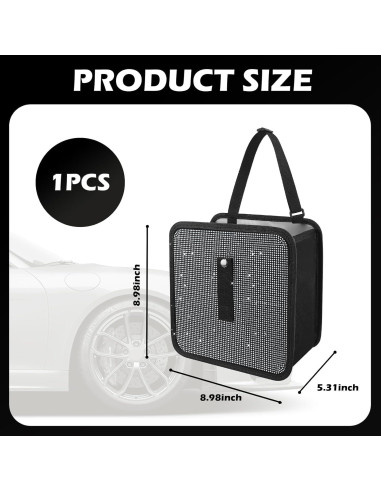 Basurero para Auto YGDMD Plegable Blanco 22.8x22.8 cm