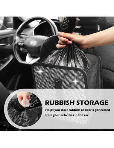 Basurero para Auto YGDMD Plegable Blanco 22.8x22.8 cm