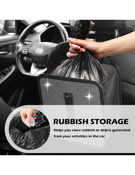 Basurero para Auto YGDMD Plegable Blanco 22.8x22.8 cm