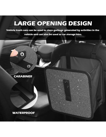 Basurero para Auto YGDMD Plegable Blanco 22.8x22.8 cm