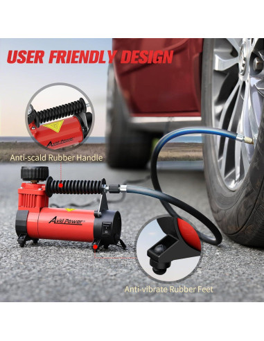 Compresor de Aire Portátil 12V AVID POWER ACAP280 - Inflado Rápido