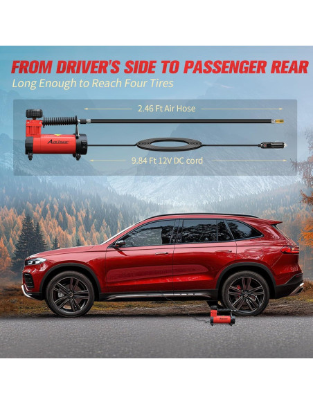 Compresor de Aire Portátil 12V AVID POWER ACAP280 - Inflado Rápido