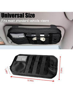 Organizador de Visera Solar Táctico ZODUXI para Autos y Camiones 2