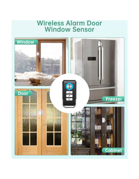 Alarma de Puerta HAPYTHDA con Control Remoto - Paquete de 2