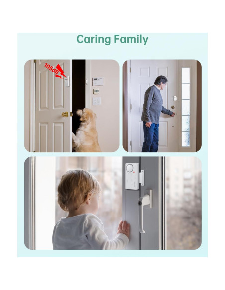 Alarma de Puerta HAPYTHDA con Control Remoto - Paquete de 2