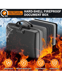 Caja Organizadora de Documentos a Prueba de Fuego ieeker 13 Bolsillos 2