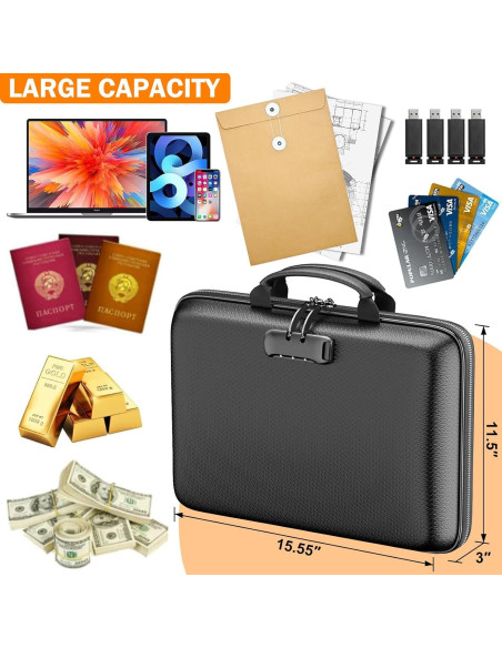 Caja Organizadora de Documentos a Prueba de Fuego ieeker 13 Bolsillos