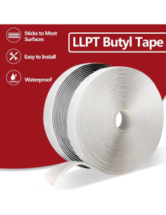 Cinta Butílica LLPT Blanca 2.54 cm x 10 m para Sellado 2