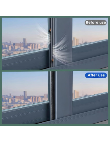 Sello de Puerta con Burlete Aislante Fjzoys 5.03m Gris