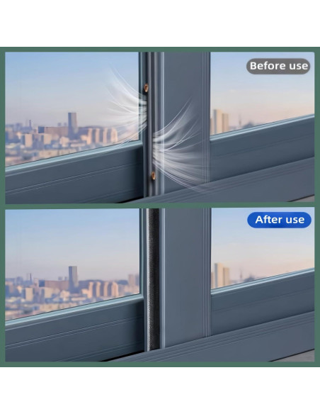 Sello de Puerta con Burlete Aislante Fjzoys 5.03m Gris