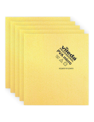 Paño de Microfibra PVA Vileda Profesional - 5 Unidades Amarillo