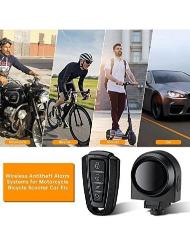 Alarma Inalámbrica Antirrobo Onvian A2 115dB para Bicicleta
