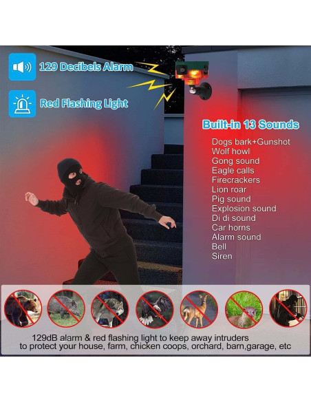 Alarma de Seguridad Solar WONFAST con Sensor de Movimiento 360