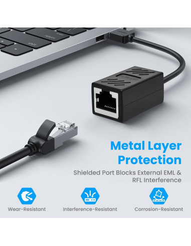 Acoplador Ethernet RJ45 Hembra a Hembra Dirvcp - 4 Pcs 1000Mbps