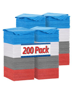 Toallas de Microfibra FIXSMITH 200 Unidades 29.2x29.2cm