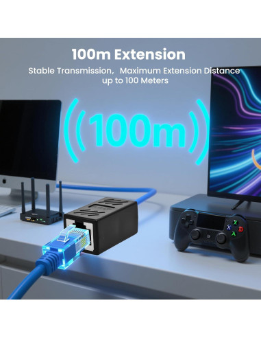 Acoplador Ethernet RJ45 Hembra a Hembra Dirvcp - 4 Pcs 1000Mbps