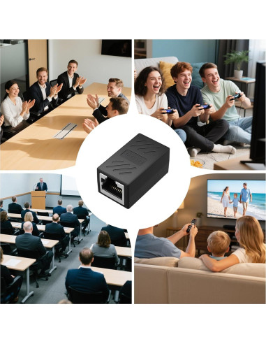 Acoplador Ethernet RJ45 Hembra a Hembra Dirvcp - 4 Pcs 1000Mbps