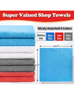 Toallas de Microfibra FIXSMITH 200 Unidades 29.2x29.2cm 2