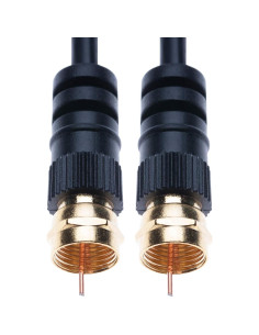 Cable Coaxial Keple 1.52 m Negro F-F para TV y Antena 2