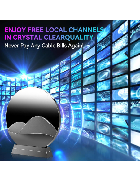 Antena de TV Interior Ragnal M01 2800+ Millas 360 HD 4K Antena de TV Interior Ragnal M01 2800+ Millas 360 HD 4K