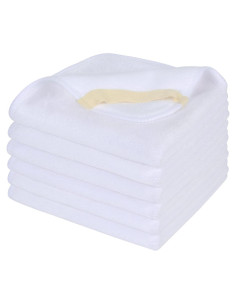 Paños Faciales de Microfibra SINLAND 30x30cm 6 Paquetes Blancos