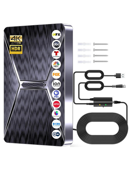 Antena de TV Digital HD AXEVOI 2025 Amplificada 4500 km Antena de TV Digital HD AXEVOI 2025 Amplificada 4500 km