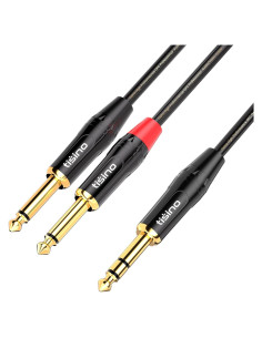 Cable estéreos TRS 1/4 a doble mono TS 1/4 - 1 metro tisino