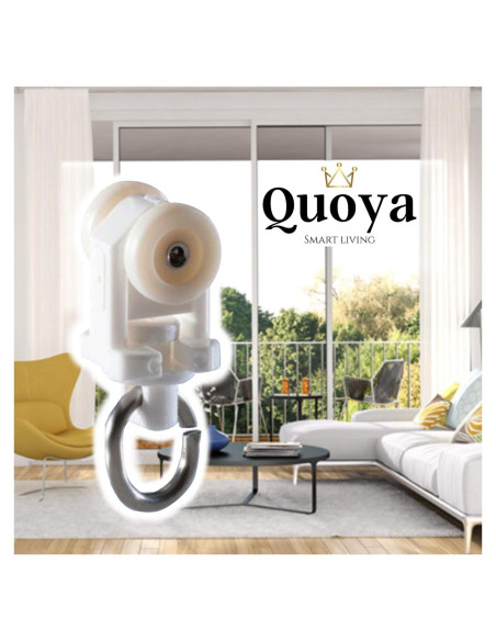 Caminos de Cortina Inteligentes Quoya QL500 - 24 Ganchos Plata
