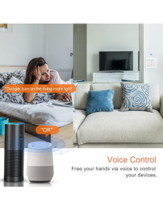 Interruptor de Luz Inteligente Milfra Monopolar 15A Paquete de 2 2