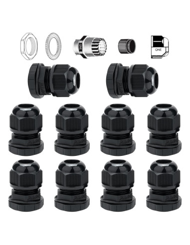 Paquete de 10 Pasacables Impermeables Aandxmok NPT 1/2"
