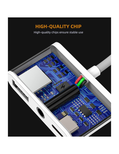 Adaptador 3 en 1 Zoyuzan Lightning a 3.5mm y USB OTG para iPhone