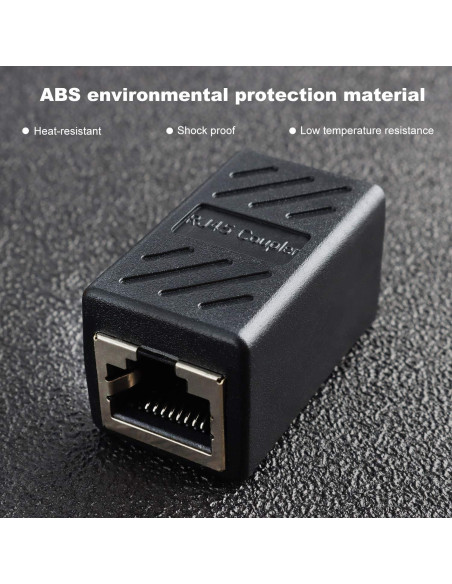 Adaptador RJ45 hembra a hembra Pasow - Paquete de 5