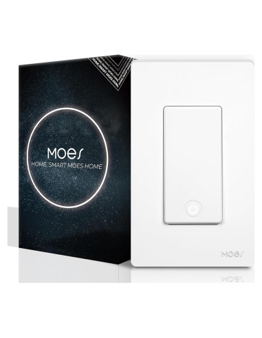 Interruptor Inteligente Zigbee 1 Gang MOES, Control Remoto, Compatible con Alexa