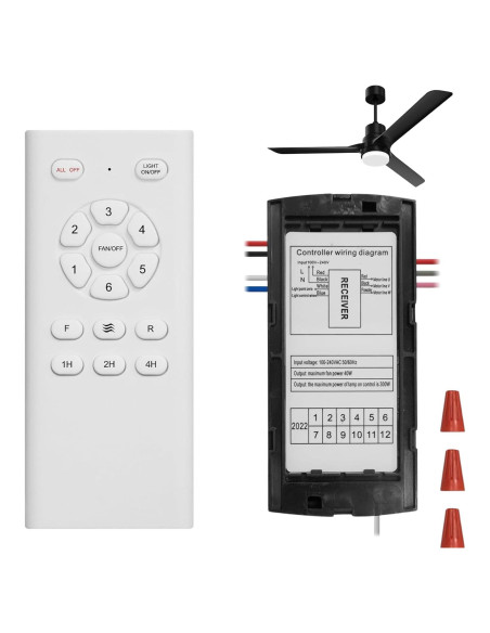 Kit Control Remoto Ventilador Techo Sky Sea - Montaje Pared