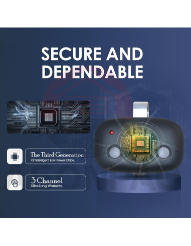 Control Remoto de Garaje ASONPAO MCT-3 2 Piezas 67.6g