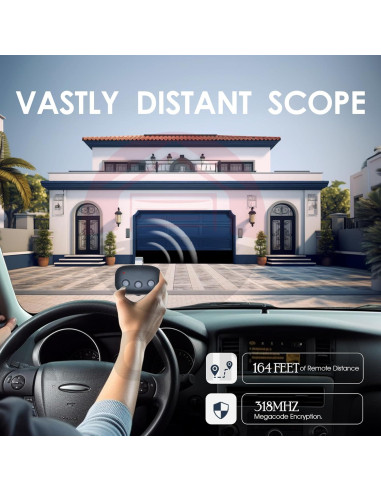 Control Remoto de Garaje ASONPAO MCT-3 2 Piezas 67.6g