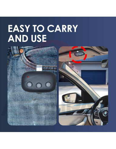 Control Remoto de Garaje ASONPAO MCT-3 2 Piezas 67.6g