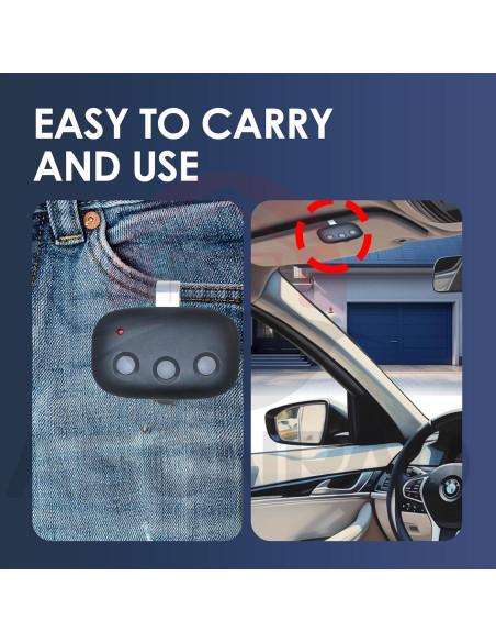 Control Remoto de Garaje ASONPAO MCT-3 2 Piezas 67.6g