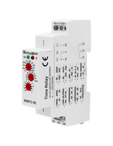 Relé Temporizador Multifuncional ReleyWell RWMT1-M1 12-240V 16A