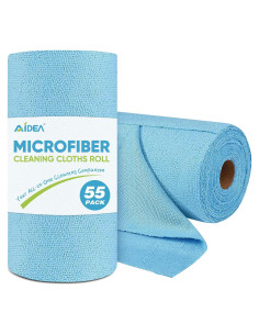 Toallas de Microfibra AIDEA 55 Hojas Azul 28x23 cm Lavables