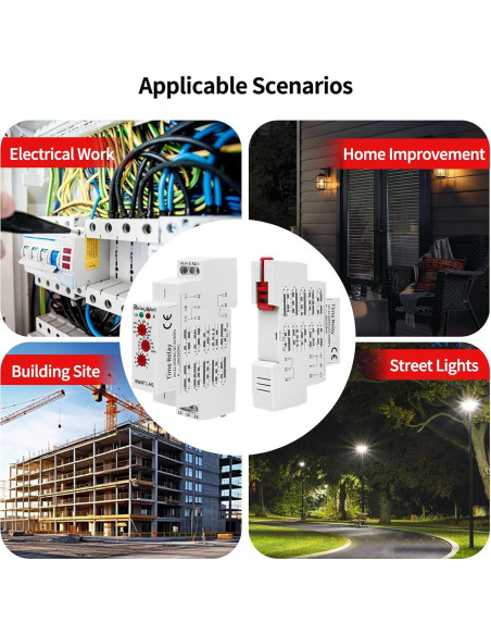 Relé Temporizador Multifuncional ReleyWell RWMT1-M1 12-240V 16A