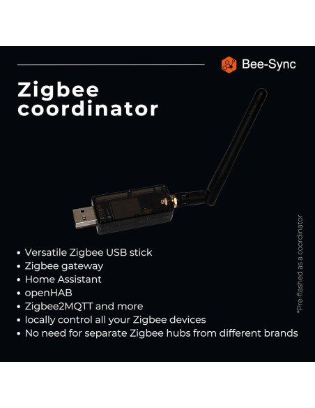 Adaptador USB ZigBee 3.0 Bee-Sync para Hogar Inteligente